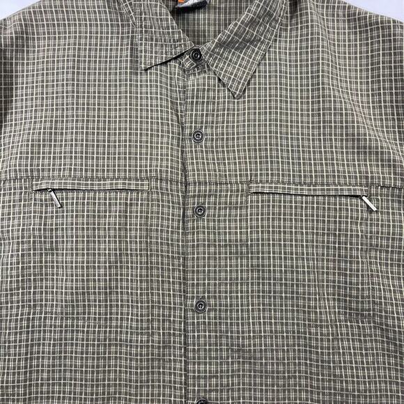 Nike ACG Shirt Mens XL Short Sleeve Plaid green Button - Picture 7 of 12